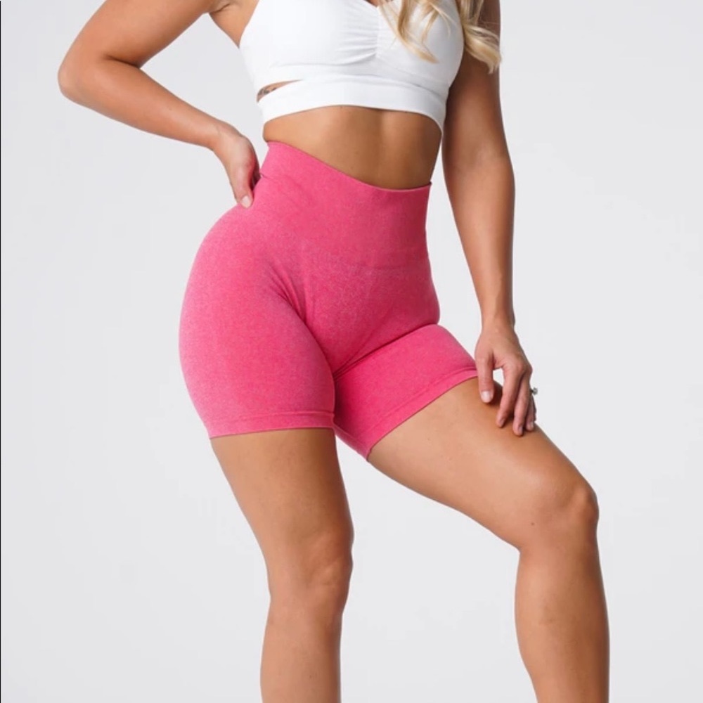 Hot pink NVGTN athletic seamless bike shorts